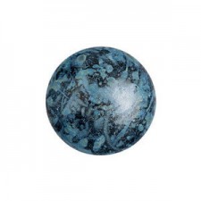 Les perles par Puca® Cabochon 14 mm - Metallic mat blue spotted 23980/65325